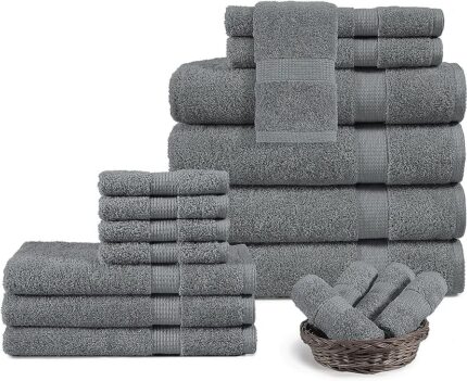 Raymster Luxury Pima Quality (Pack of 2) Extra Large Jumbo Bath Sheet 100% Cotton 700 GSM Fast Absorbent Quick Dry 2 Piece Terry Towel Sheets Sets - (90 x 180 cm)